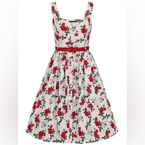 Collectif Jemima Rose Dance Swing Dress - Picture 3 of 13